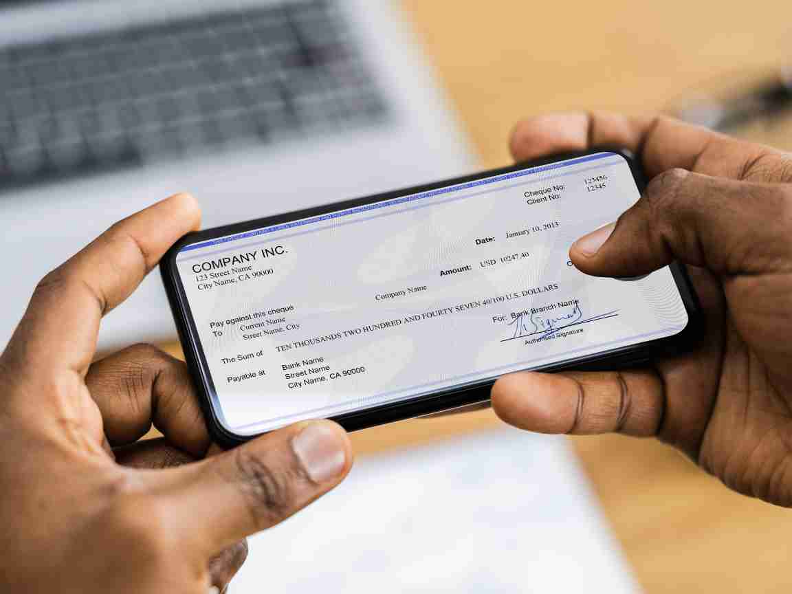 Write a Check to Yourself for Mobile Deposit