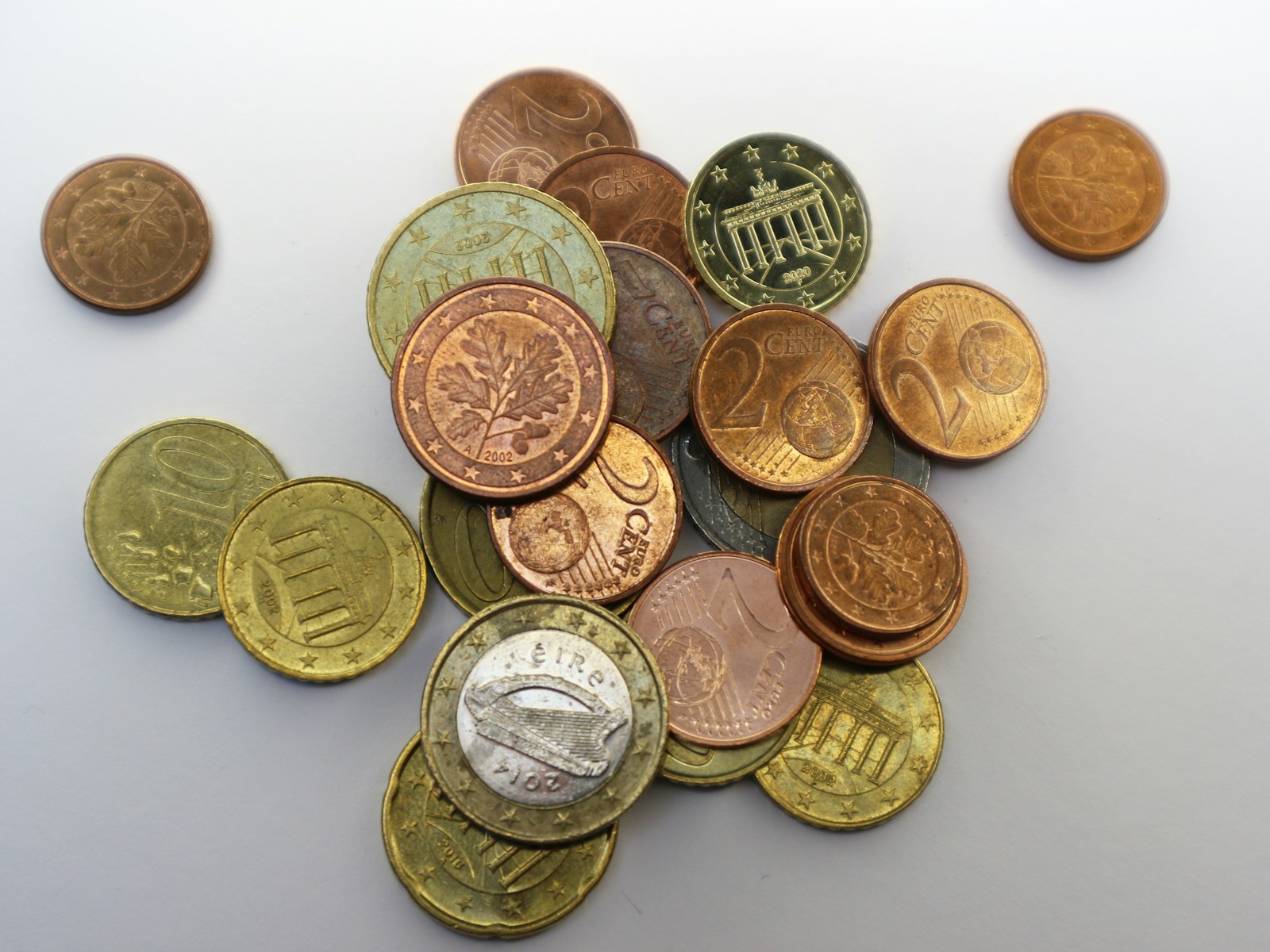 Silver and gold coins